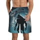 thumbnail image 1 of Fotbe Moon Wolf Warrior Trajes de Baño Estampados para Hombre, Shorts de Verano de Secado Rápido, Ropa de Playa, Bañadores-Small, 1 of 6