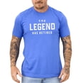 thumbnail image 4 of The Legend Has Retired T-Shirt for Men Funny Retirement Graphic Tee Heather Blue Shirt Adult 2XL, 4 of 5