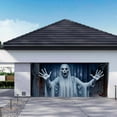 thumbnail image 6 of GiLiling 7x16 Ft Giant Glowing Halloween Garage Door Cover​​ | Outdoor Scary Night Display with High-Visibility Effects for Neighborhood Halloween Atmosphere Creation, 6 of 9