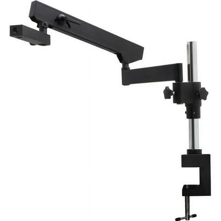 Articulating Arm Stand with Vertical Post & Table Clamp, Black