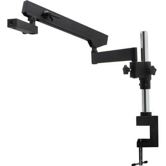 Articulating Arm Stand with Vertical Post & Table Clamp, Black