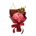 thumbnail image 1 of Ramo de novia, dama de honor, flores, elegante, decoración rústica, flores artificiales, boda Rosa, 1 of 9