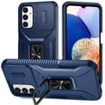 thumbnail image 1 of Phone Case for Samsung Galaxy S26 Plus Case with Sliding Camera Cover,with 360°+100° Free Rotation Metal Finger Ring Bracket, Fit Magnet Car Mount, 2 In 1 Case Cover for Galaxy S26 Plus,Blue, 1 of 8