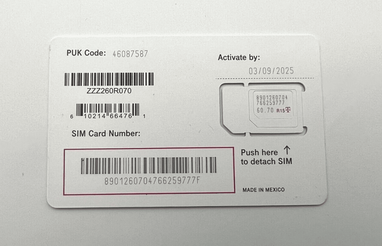 T-mobile 3-in-1 Postpaid/Prepaid 4G LTE 5G SIM Card Nano/Micro/Standard Size - Brand New