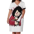 thumbnail image 3 of Vestido suelto con bolsillos de muñeca asesina japonesa, vestidos de verano para mujer, ropa de estilo coreano., 3 of 7