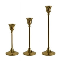 3PCS Candlestick Holders,Taper Candle Holder for Candlesticks Gold Brass Vintage Candle Stick Candle Holder Candle Holder
