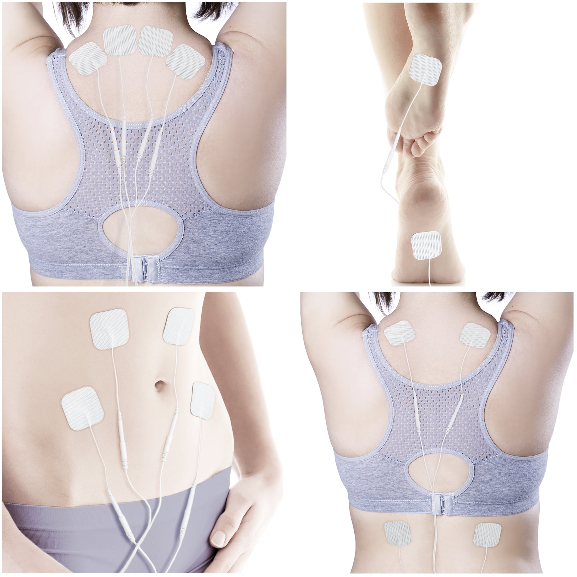 TENS Unit Handheld Electronic Pulse Massager with 8 Pads by Bluestone