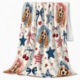 thumbnail image 2 of Dog Portrait Colorful Pet Artwork Playful Graphic Style Dog Lovers Colorful Pet Portrait Warm Flannel Blanket, Pet Adoption Gift for Living Room and Bedroom Home Decor, 2 of 9