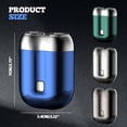 thumbnail image 3 of Mini Dual-Head Electric Shaver for Men, 2026 New Model USB Rechargeable & Washable, Portable Compact Travel Razor with Dual Floating Heads, 3 of 7