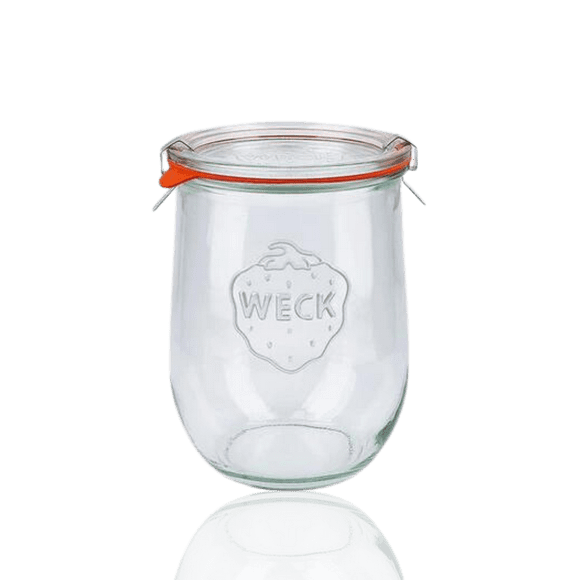 WECK 745 Tulip Jars - 1062ml (35.9oz) - Set of 6 Weck Jars - Glass Canning Jars
