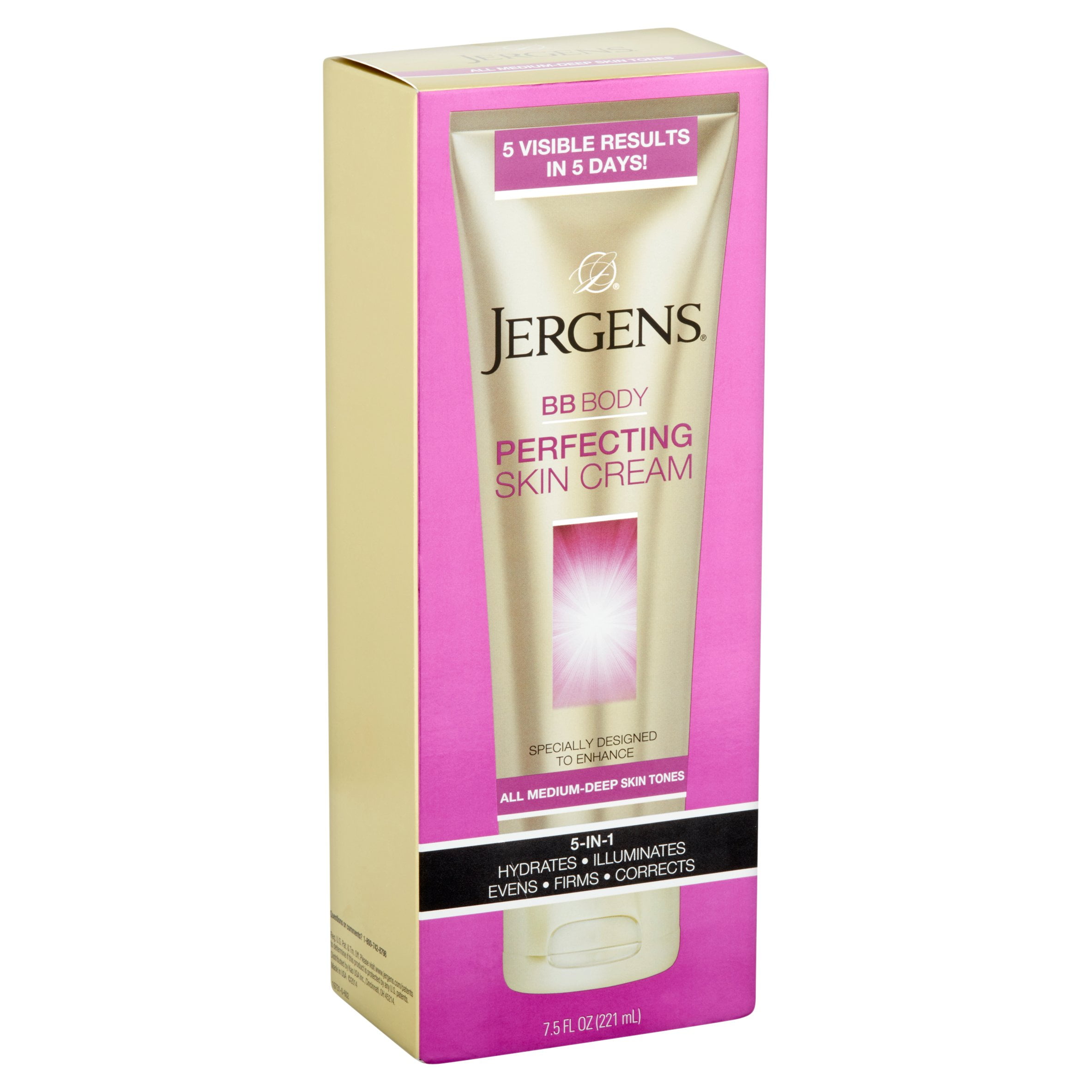 Storing Droogte Corrupt Jergens® All Medium-Deep Skin Tones BB Body Perfecting Skin Cream 7.5 fl.  oz. Box - Walmart.com