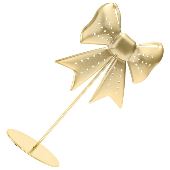 UPOUART Golden Bow Jewelry Holder Metal Earring Stand Organizer for Earrings and Accessories 11.5 x 5.5 x 3.5 inches