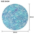 thumbnail image 6 of Blue White Tie Dye Wave Pattern Round Tablecloth 60"x60",Wrinkle Wipeable Table Cloth for Kitchen Dining Room Picnic Patio Party, 6 of 6
