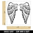 thumbnail image 2 of Folded Angel Wings Feathers Self-Inking Rubber Stamp Ink Stamper - Fuchsia Ink - Small 1 Inch, 2 of 7