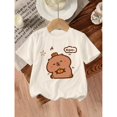 thumbnail image 1 of Cute And Stylish Capybara Print T-Shirt for Girls, 1 of 4