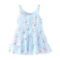 thumbnail image 1 of Robe Décontractée Sans Manches Imprimée pour Filles, Tissu 100 % Rayonne, Style Léger Printemps Été, Matière Extensible Douce, Entretien Facile, Convient aux Âges de 2 à 15 Ans, 1 of 8