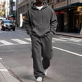 thumbnail image 2 of Evdexr Sweatsuits for Men 2 Piece Outfits Long Sleeve Hooded Big and Tall Sweatshirt & Pants Sets 2026 Fall Wide Leg Sports Outdoor Tracksuits with Pockets XL, 2 of 6