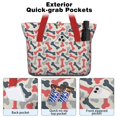 thumbnail image 2 of Tote Bag for Women - Dog Bones Shoulder Bag - Large Utility Work Duffle Bag with Zipper Handbag for Travel, Work, Sprots, 2 of 5