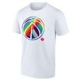 thumbnail image 2 of Men's White Washington Wizards Team Logo Pride T-Shirt, 2 of 3