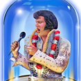 thumbnail image 3 of The Bradford Exchange Timeless Legend Sculpture Collection Issue #1: ALOHA Elvis Presley Handcrafted Glass Dome Sculpture in Bejeweled Jumpsuit with Illuminating Base 7-inches, 3 of 5