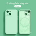 thumbnail image 1 of For Magsafe-funda magnética de silicona líquida para móvil, cubierta de carga inalámbrica para Apple iPhone 14, 13, 11, 12 Pro Max, Mini, XR, XS Max, 8 Plus, SE, 1 of 4