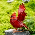 thumbnail image 4 of Goodeco Metal Bird Yard Art- Large Red Bird Outdoor Spring Decoration,Unique Realistic Design 8.6"*11.8", 4 of 9