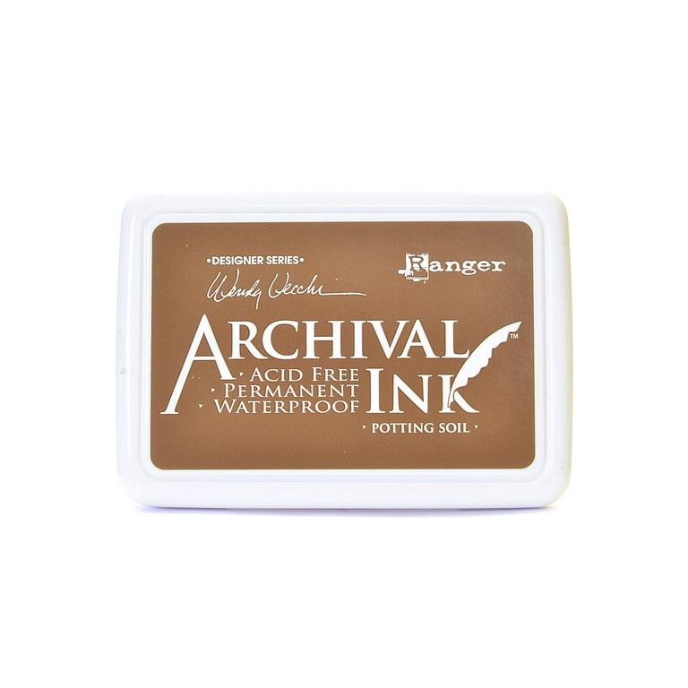 Archival Ink Wendy Vecchi Designer Series peat moss, 2 1/2 in. x 3 3/4 in.,  pad (pack of 3) 