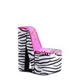 thumbnail image 1 of Benzara BM240356 High Heel Zebra Shoe Jewelry Box with 3 Hooks, Multi Color, 1 of 5