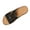 Black, variant on Miluxas Womens Platform Wedge Sandals Trendy Slide Open Toe Shose Comfy Arch Support Beach Walking Slippers Wine 6.5(38)