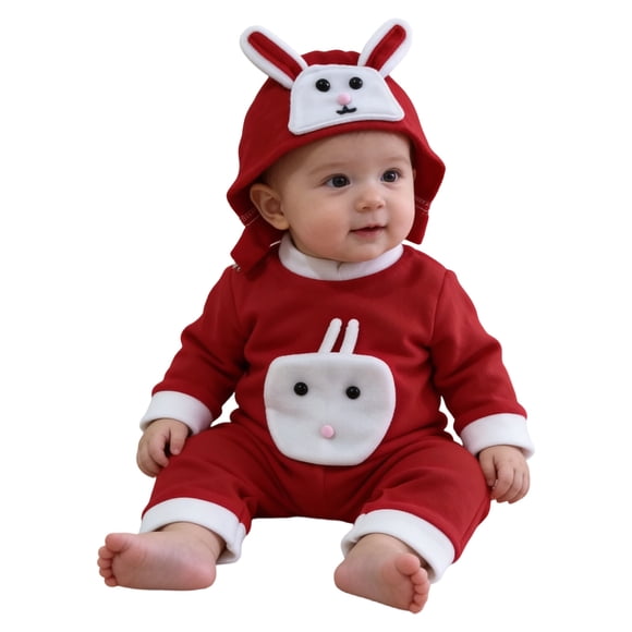 GDREDA Adorable Cute Boy Bodysuit Romper Outfit Soft Pajamas Snap Closure Toddler Sleepwear Comfortable Casual Wear Everyday Little Garment Classic Red,O