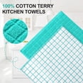 thumbnail image 3 of Simmore 100% Cotton Terry Kitchen Towels, Super Soft Absorbent Dish Towels and Dish Cloths for Kitchen Washing and Drying, 6-Piece Set, 16x28 Inches, Aqua, 3 of 10