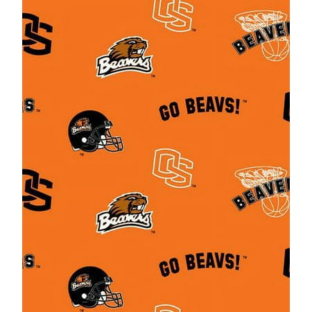 Oregon State Super Soft Collegiate Classic Fleece Allover Design-Sold by the Yard