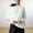 Blanc, variante sur Pulls d'Automne pour Femmes Chandail-Over Asymétrique à Manches Chauve-Souris Longues Épaules Dénudées Tricot Ample