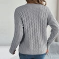 thumbnail image 4 of UAMVSH Long Sleeve Sweaters for Women Casual Cable Knitted V-Neck Fall Pullover Soft Lightweight Outdoor Sweaters Tops Ladies Fashion(Small,Gray), 4 of 7