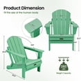 thumbnail image 4 of SERWALL Foldable Adirondack Chair Set of 2, Weather Resistant Adirondack Chair for Patio Garden Outdoors Fire Pit - Light Green, 4 of 9