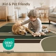 thumbnail image 4 of ODIKA 8'x10' Washable Area Rug Olive Beige Geometric Elegance Modern Art Inspired Design for Living Room, Under Sectional, Family , Durable, Non-Slip, 4 of 7