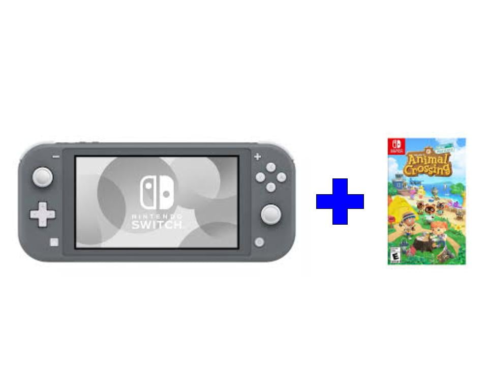 Restored Switch Lite Gray Edition Bundle with Animal Crossing: New Horizons (International Version) (Refurbished)