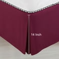thumbnail image 5 of PiccoCasa Pleated Ruffle Bed Skirts with 14" Drop, Burgundy Full, 5 of 7