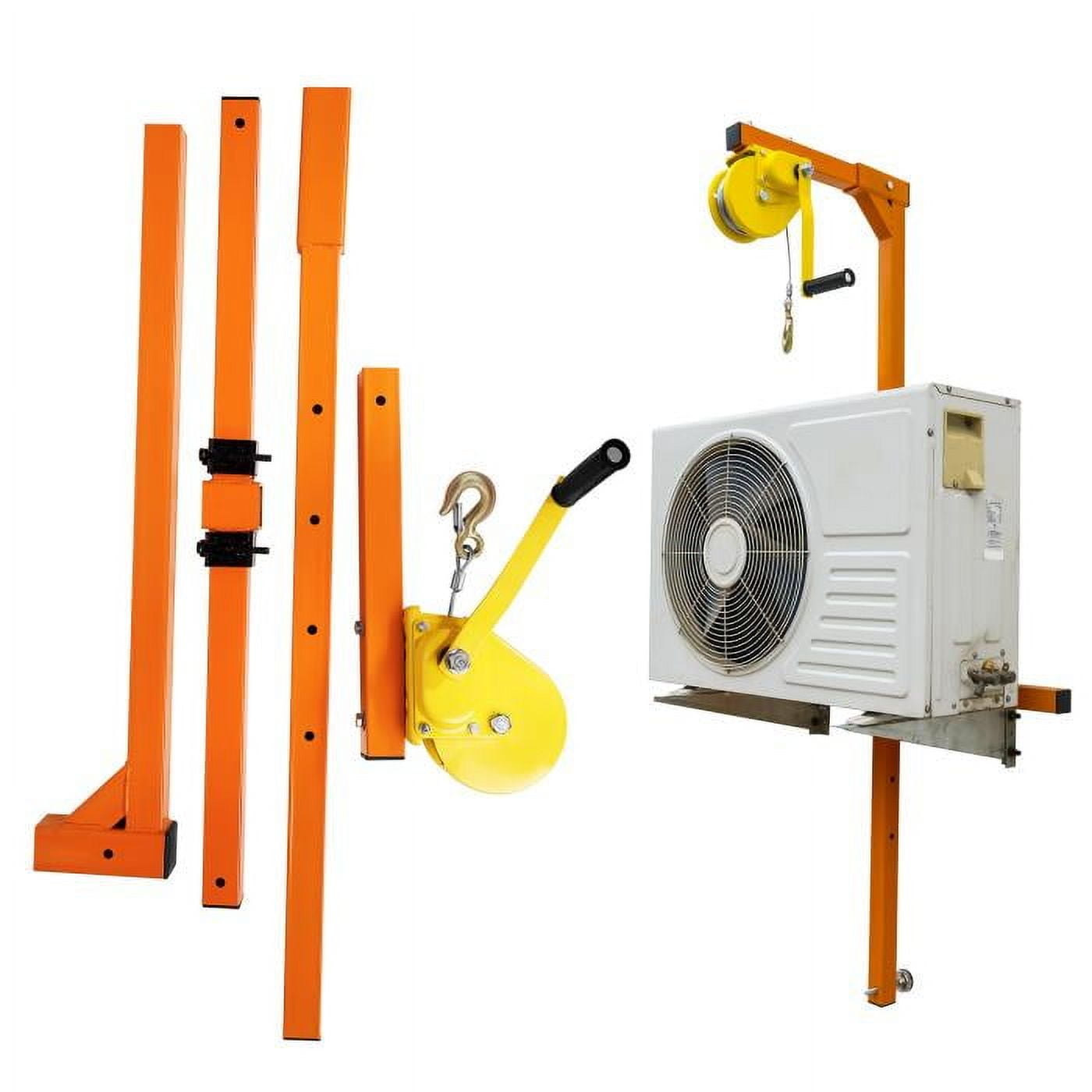 Air Conditioner Lifting Cranes, Stainless Steel, 400 LBS Load Capacity, High-Efficiency Install, Split Assembly, Air Conditioner Hoist, Home, Business, Apartment Complex