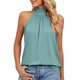 thumbnail image 1 of Camiseta Mujer Camiseta de mujer Halter Color sólido con cordones Lady Vest Top Streetwear (Verde L) Ygjytge para Mujer Verde T XL, 1 of 8