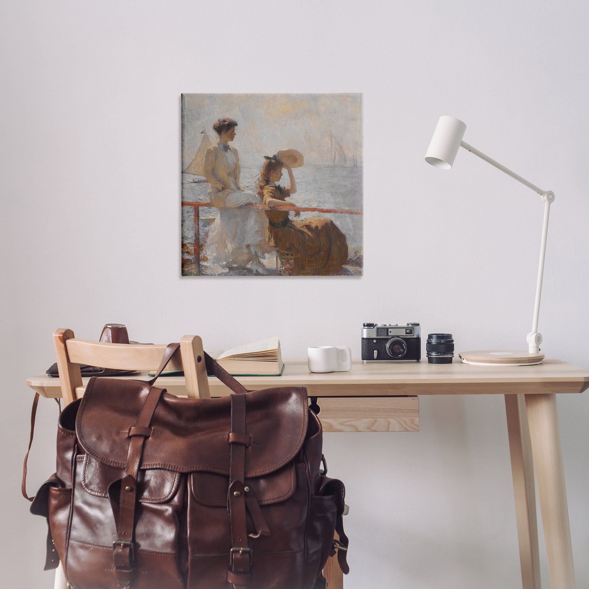 Stupell Industries Classic Summer Day Women People Painting Wrapped Canvas Art Print Wall Art, 30 x 30