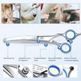 thumbnail image 4 of ZOUYUE Titanium Coated Professional 6 in 1 4CR Stainless Steel Dog Grooming Scissors with Safety Round Tip, Heavy Duty Pet Grooming Scissor for Dogs, Cats and Other Animals, 4 of 7