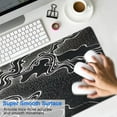 thumbnail image 4 of Black and White Waves&nbsp;mouse Padswaterproofno Slip&nbsp;for Office Home Work GamingmousepadsRubber Base Mousepad with Stitched Edges 31.5x11.8inches, 4 of 7