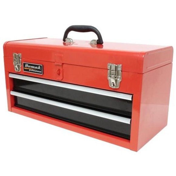 Homak RD01022001 Boîte à Outils Rouge à 2 Tiroirs de 20 Pouces