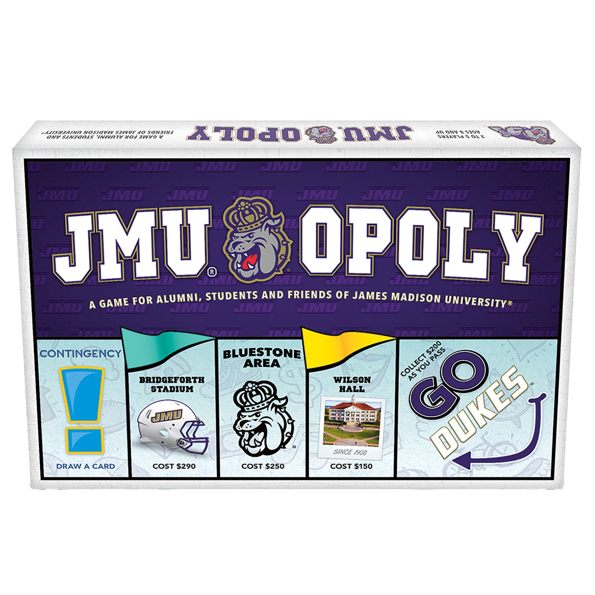 Late For The Sky: JMU-Opoly - James Madison University Themed Family Board Game, Opoly-Style, Traditional Play Or 1 Hr Version, Ages 8+, 2-5 Players