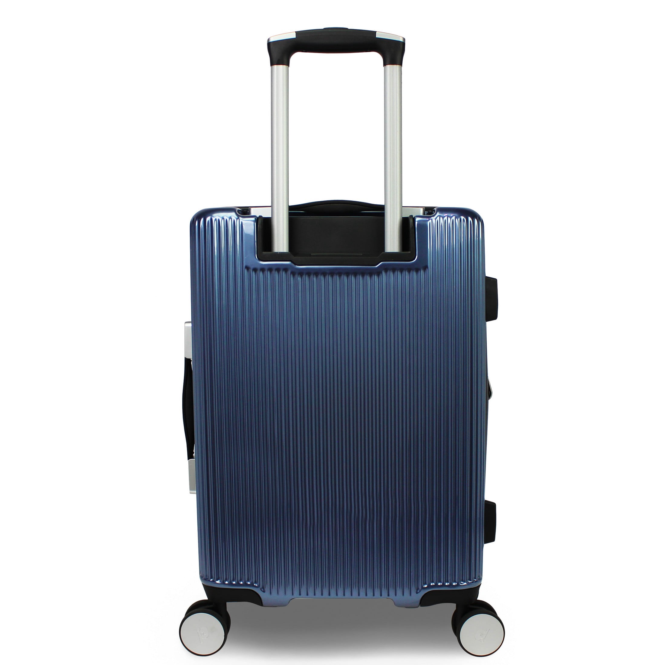 World Traveler Dejuno Monarch 3-Piece Polycarbonate Spinner Luggage Set - Iron Blue