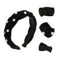 thumbnail image 3 of Unique Bargains 1 Pc Fashion Weave Faux Pearls Headbands for Women Black, 3 of 6