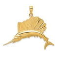 thumbnail image 1 of Real 14kt Yellow Gold Polished Sailfish Pendant; for Adults and Teens; for Women and Men, 1 of 3