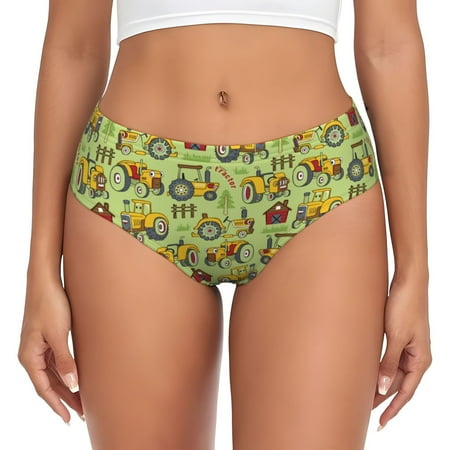 Womens Underwear  cute tractor No Show Seamless Underwear  Soft Comfy Stretch Panties  Hipster Ladies Panties Bikini Underwear Briefs