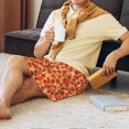 thumbnail image 2 of Salouo Pizza Pattern Men's Sleep Pajama Shorts,Pajama Bottoms Elastic Waistband Sleep Pajama Short PJ Shorts for Men -Small, 2 of 6